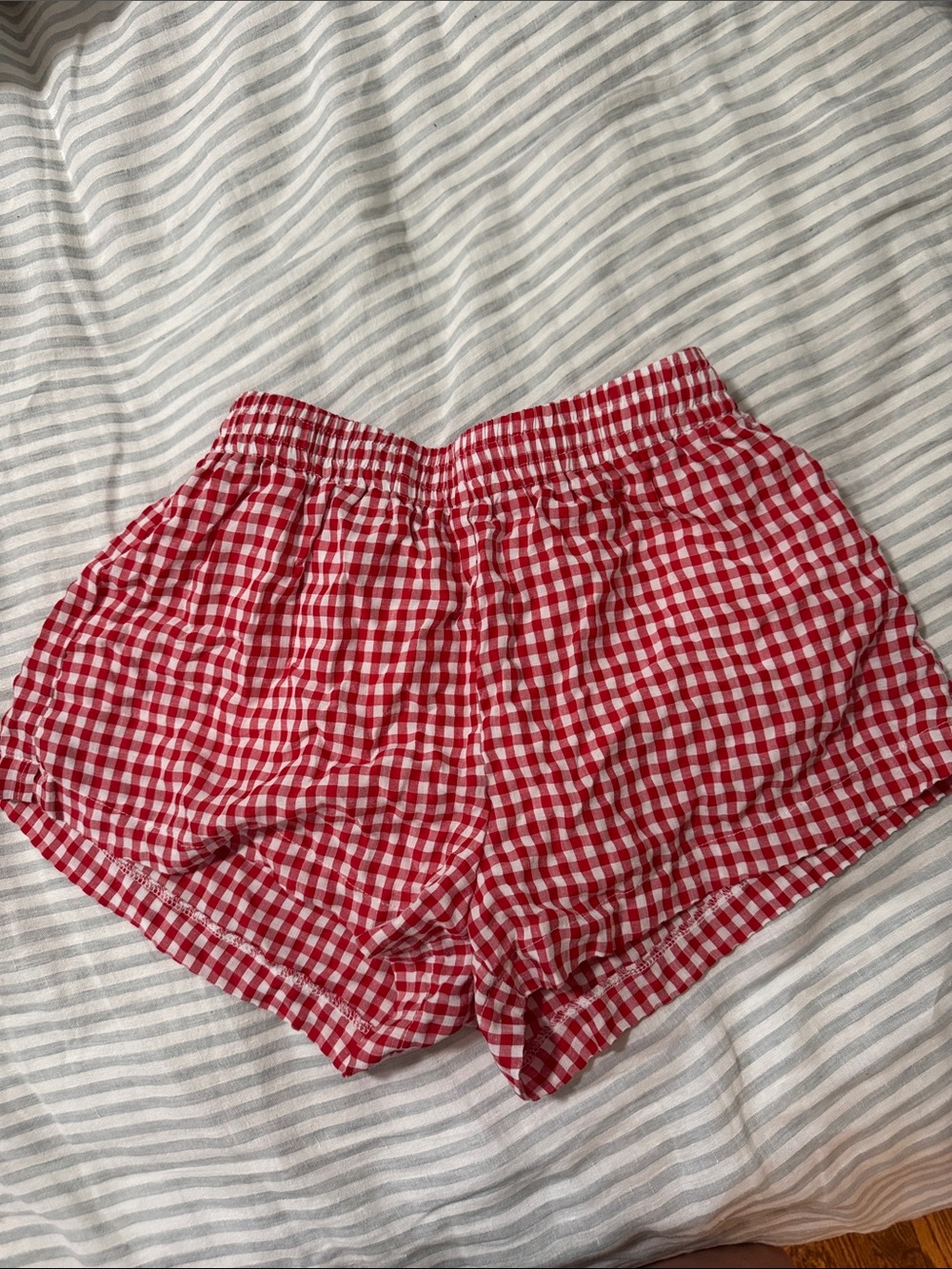 Princess Polly Red and White Gingham Shorts